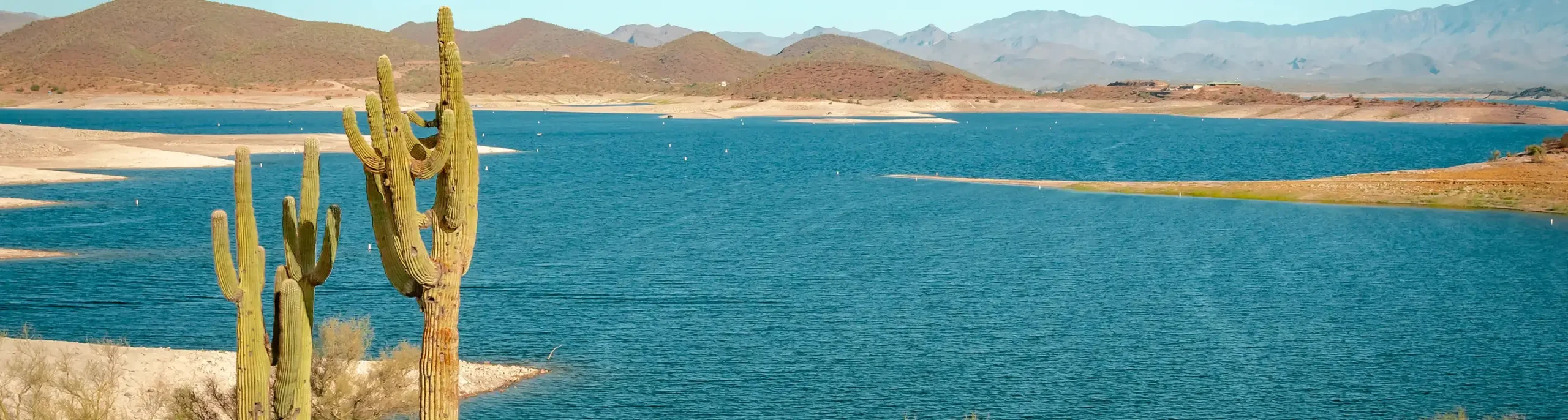 area attractions, desert and lake scene
